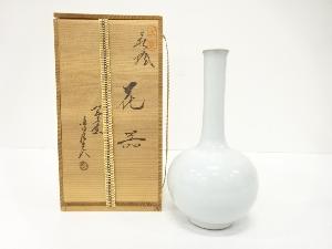 萩焼　金子信彦造　白釉　花器